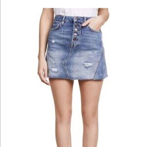 Free People Jean Skirt